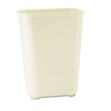 Fire-resistant Wastebasket, Rectangular, Fiberglass, 10 Gal, Beige