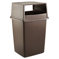 Glutton Receptacle, Hooded Top Without Door, Rectangular, 23w X 26.63d X 13h, Brown