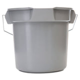 14 Quart Round Utility Bucket, 12" Diameter X 11 1-4"h, Gray Plastic