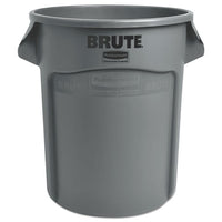 Round Brute Container, Plastic, 20 Gal, Gray