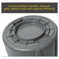 Round Brute Container, Plastic, 20 Gal, Yellow