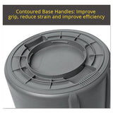 Round Brute Container, Plastic, 20 Gal, Yellow