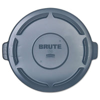 Vented Round Brute Lid, 24.5 Dia X 1.5h, Gray