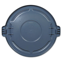 Vented Round Brute Lid, 24.5 Dia X 1.5h, Gray