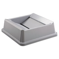 Untouchable Square Swing Top Lid, Plastic, 20.13w X 20.13d X 6.25h, Beige