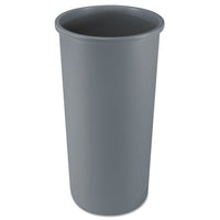 Untouchable Waste Container, Round, Plastic, 11 Gal, Gray