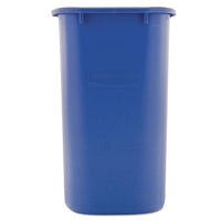 Medium Deskside Recycling Container, Rectangular, Plastic, 28.13 Qt, Blue