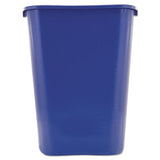 Large Deskside Recycle Container With Symbol, Rectangular, Plastic, 41.25 Qt, Blue