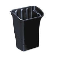 Optional Utility Cart Refuse-utility Bin, Rectangular, 8 Gal, Black