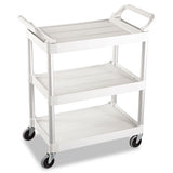 Service Cart, 200-lb Capacity, Three-shelf, 18.63w X 33.63d X 37.75h, Off-white