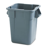 Brute Container, Square, Polyethylene, 28 Gal, Gray