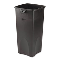 Untouchable Square Waste Receptacle, Plastic, 23 Gal, Beige