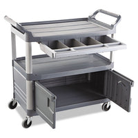 Xtra Instrument Cart, 300-lb Capacity, Three-shelf, 20w X 40.63d X 37.8h, Gray