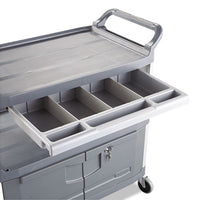 Xtra Instrument Cart, 300-lb Capacity, Three-shelf, 20w X 40.63d X 37.8h, Gray