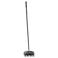 Floor & Carpet Sweeper, Plastic Bristles, 44" Handle, Black-gray