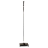 Floor & Carpet Sweeper, Plastic Bristles, 44" Handle, Black-gray