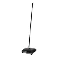 Dual Action Sweeper, Boar-nylon Bristles, 44" Steel-plastic Handle, Black-yellow