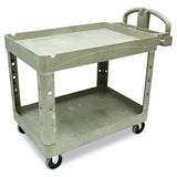 Heavy-duty Utility Cart, Two-shelf, 25.9w X 45.2d X 32.2h, Beige