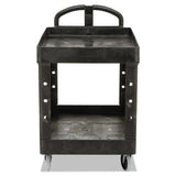 Heavy-duty Utility Cart, Two-shelf, 25.9w X 45.2d X 32.2h, Black