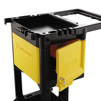 Locking Cabinet, For Rubbermaid Commercial Cleaning Carts, Yellow