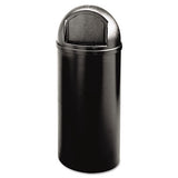 Marshal Classic Container, Round, Polyethylene, 15 Gal, Black