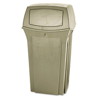 Ranger Fire-safe Container, Square, Structural Foam, 35 Gal, Beige