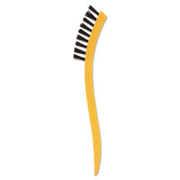 Synthetic-fill Tile & Grout Brush, 8 1-2" Long, Yellow Plastic Handle