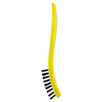 Synthetic-fill Tile & Grout Brush, 8 1-2" Long, Yellow Plastic Handle