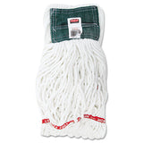 Web Foot Shrinkless Looped-end Wet Mop Head, Cotton-synthetic, Medium, White