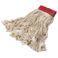 Super Stitch Cotton Looped End Wet Mop Head, Large, 5" Red Headband