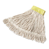 Super Stitch Blend Mop Head, Large, Cotton-synthetic, White, 6-carton