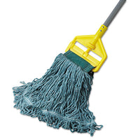 Super Stitch Blend Mop Head, Medium, Cotton-synthetic, Green, 6-carton