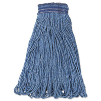 Universal Headband Mop Head, Cotton-synthetic, 24oz, Blue, 12-carton