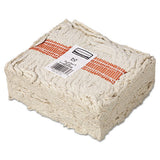 Premium Cut-end Cotton Wet Mop Head, 24oz, White, 1" Orange Band, 12-carton
