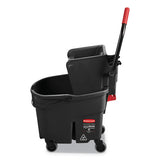 Wavebrake 2.0 Bucket-wringer Combos, Side-press, 35 Qt, Plastic, Black