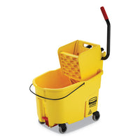 Wavebrake 2.0 Bucket-wringer Combos, Side-press, 44 Qt, Plastic, Yellow