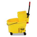 Wavebrake 2.0 Bucket-wringer Combos, Side-press, 44 Qt, Plastic, Yellow