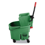 Wavebrake 2.0 Bucket-wringer Combos, Side-press, 35 Qt, Plastic, Green