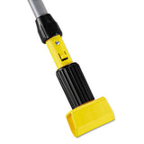 Gripper Vinyl-covered Aluminum Mop Handle, 1 1-8 Dia X 60, Gray-yellow