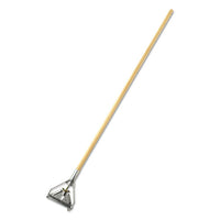 Invader Side-gate Wet-mop Handle, 60", 1-1-8"dia, Wood-steel