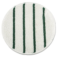 Low Profile Scrub-strip Carpet Bonnet, 19" Diameter, White-green