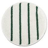 Low Profile Scrub-strip Carpet Bonnet, 19" Diameter, White-green, 5-carton