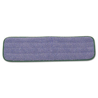 Microfiber Wet Mopping Pad, 18 1-2" X 5 1-2" X 1-2", Green, 12-carton