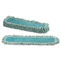 Hygen Microfiber Fringed Dust Mop Pad, 24w X 9d, Green