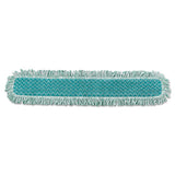 Hygen Dust Mop Heads With Fringe, Green, 60 In., Microfiber, Cut-end