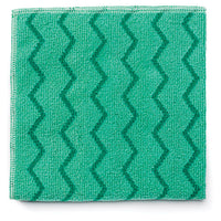 Reusable Cleaning Cloths, Microfiber, 16 X 16, Green, 12-carton