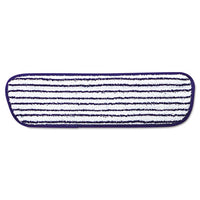 Microfiber Finish Pad, 18 X 5 1-2, Blue-white, 6-box