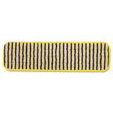 Microfiber Scrubber Pad, Vertical Polyprolene Stripes, 18", Yellow, 6-carton