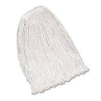 Economy Cotton Mop Heads, Cut-end, Ctn, Wh, 32 Oz, 1-in. White Headband, 12-ct