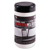 Screenkleen Monitor Screen Wet Wipes, Cloth, 5 1-4 X 5 3-4, 50-tub